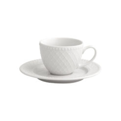 Tazzine Caffè Burlesque Brandani in porcellana. Eleganti, raffinate e resistenti. Perfette per una pausa caffè ricca di stile.