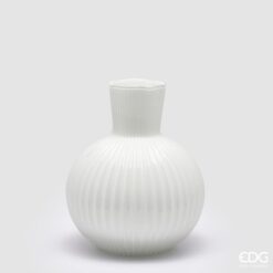 Vaso Ampolla Bianco in Vetro EDG: design elegante, vetro luminoso e stile moderno per decorare la casa con raffinatezza, armonia e luce.