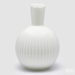 Vaso Ampolla Bianco in Vetro EDG: design elegante, vetro luminoso e stile moderno per decorare la casa con raffinatezza, armonia e luce.