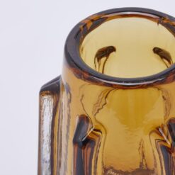 Alternative view of Vaso Dorso Ambra in Vetro 21cm EDG