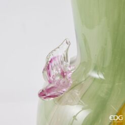 Alternative view of Vaso Farfalle Verde in Vetro EDG