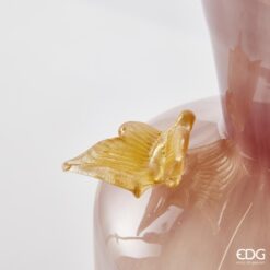 Alternative view of Vaso Farfalle Rosa in Vetro 25cm EDG