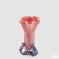 Vaso Flower Rosa in Vetro EDG: design floreale, vetro luminoso e dettagli artistici per decorare la casa con eleganza, colore e stile contemporaneo.