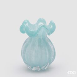 Vaso Sacchetto Azzurro in Vetro EDG: design artistico, vetro luminoso e tonalità fresche per decorare la casa con eleganza, colore e personalità.