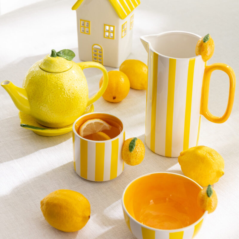 Mug a Righe con Frutti J-LINE - immagine 3