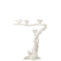 Scultura “uccelli su ramo” J‑Line in poliresina: decorazione moderna, elegante e minimal, perfetta per arricchire ogni ambiente con stile.