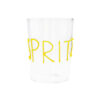 Bicchiere in vetro con scritta “Spritz” WD Lifestyle. Moderno, resistente e ideale per aperitivi, cocktail e mise en place colorate.