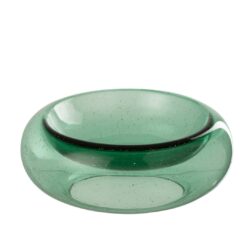 Centrotavola in vetro verde smeraldo J‑Line: design elegante, colore intenso e qualità artigianale per decorare tavoli e ambienti con stile.