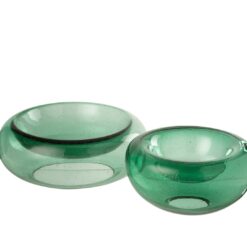 Alternative view of Centrotavola in Vetro Verde Smeraldo 26cm J-LINE