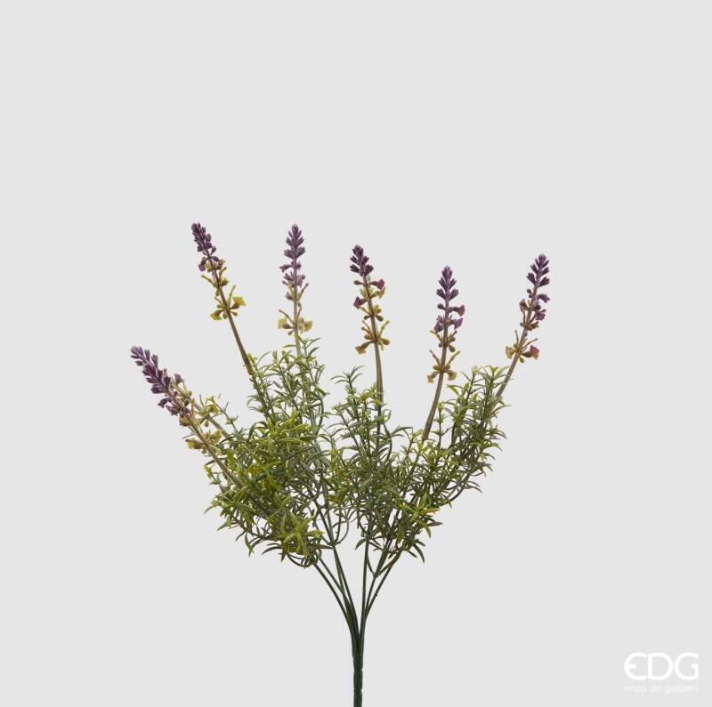Cespuglio di lavanda artificiale EDG: fiori realistici, colore viola delicato e struttura voluminosa. Perfetto per decorazioni naturali