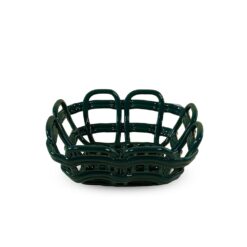 Cestino centrotavola verde in stoneware WD Lifestyle. Moderno, resistente e decorativo, perfetto per tavole, cucine e ambienti dal design contemporaneo.