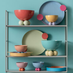 Alternative view of Ciotolina in Metallo Azzurro Rosa PRESENT TIME