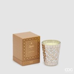 Candela Agadir Mosaico Oud EDG: design a mosaico dorato e fragranza intensa all’oud per un’atmosfera elegante, calda e ricca di carattere in ogni ambiente.