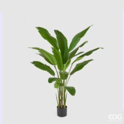 Strelitzia artificiale EDG: foglie grandi e realistiche, stile tropicale e zero manutenzione. Perfetta per ambienti moderni e luminosi.