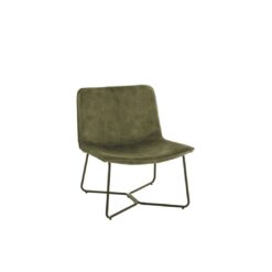 Poltrona Isabel verde J‑Line: design moderno, struttura in metallo e comfort elegante per arredare con stile ogni ambiente.