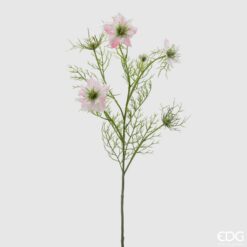 Ramo di nigella EDG: fiore artificiale elegante dai toni rosa delicati, ideale per vasi, composizioni e decorazioni primaverili di qualità.