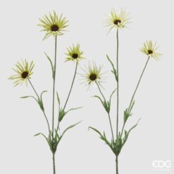 Rudbeckia artificiale verde EDG: petali realistici, centro scuro e stelo modellabile. Perfetta per composizioni naturali e decorazioni moderne.