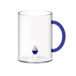 Tazza in vetro con cupcake WD Lifestyle. Realizzata in vetro borosilicato, resistente e decorativa, ideale per colazione, tè e tisane.