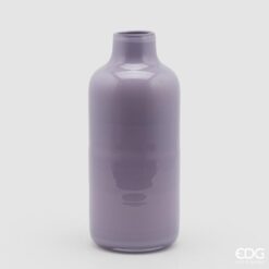 Vaso lilla pastello in vetro EDG: design moderno e luminoso, perfetto per decorare ambienti minimal e romantici con un tocco di colore delicato.