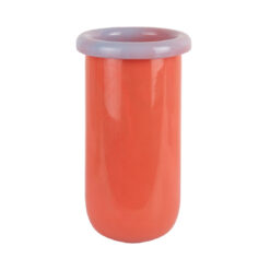 Vaso in vetro colorato Present Time: design moderno, colori vivaci e finitura lucida. Perfetto per fiori o come oggetto decorativo in ambienti moderni