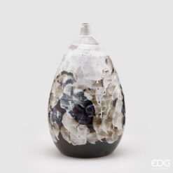 Vaso Fenice EDG in ceramica waterproof: design a goccia, texture artistica e colori naturali. Elegante e funzionale per fiori freschi o decorazioni moderne.