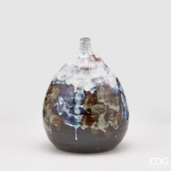 Vaso Fenice EDG in ceramica waterproof: design a goccia, texture artistica e colori naturali. Elegante e funzionale per fiori freschi o decorazioni moderne.