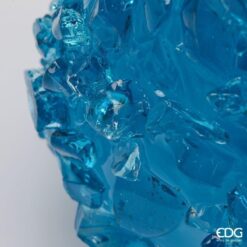 Alternative view of Vaso Artigianale Goccia Azzurro in Vetro 29cm EDG
