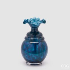 Marchio: EDG Materiale: Vetro Fatto a mano Misure: D25,5x37,5H cm Colore. Blu