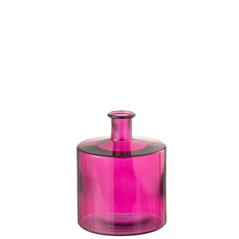 Vaso rosa in vetro J‑Line: design moderno, colore luminoso e finitura elegante. Perfetto per fiori, rami decorativi o come oggetto d’arredo raffinato.