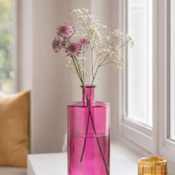 Alternative view of Vaso Moderno Rosa in Vetro 40cm J-LINE