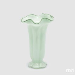 Vaso Fiore Campanula Verde EDG: vetro artistico, design floreale e tonalità fresche per decorare la casa con eleganza, luce e stile contemporaneo.