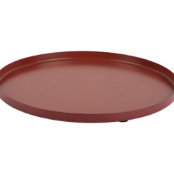 Vassoio in metallo rosso scuro Present Time: design moderno, bordo rialzato e stile elegante. Perfetto come centrotavola, vassoio da servizio