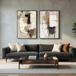 Alternative view of Quadro Astratto Contrasti Neutri SAVINO COLLECTION