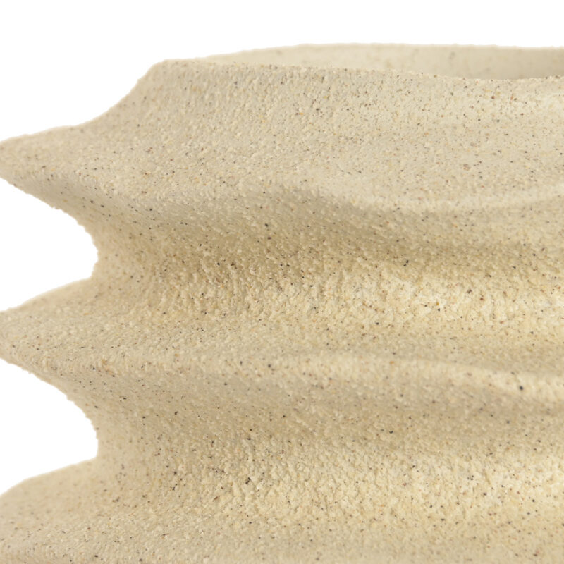 Vaso Moderno in Resina Onde Naturali Beige SAVINO COLLECTION - immagine 3