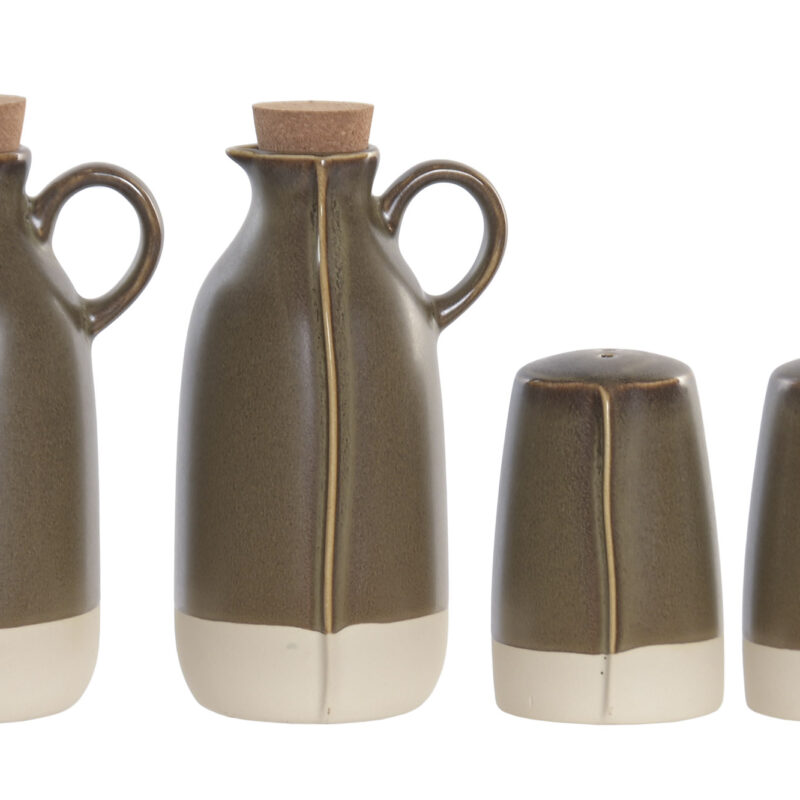 Menage da Cucina Verde con Base Acacia SAVINO COLLECTION - immagine 3