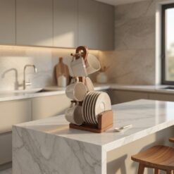 Alternative view of Set Tazzine Caffè con Supporto in Acacia SAVINO COLLECTION
