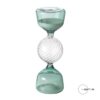 Clessidra decorativa in vetro verde e trasparente lavorato Mascagni H 16,5 cm. Elegante oggetto d'arredo e idea regalo. Acquista su Savino Arte e Design!