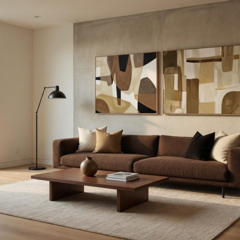 Alternative view of Quadro Astratto Forme di Terra SAVINO COLLECTION