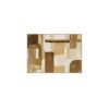 Quadro astratto 100×140 con rilievi acrilici e cornice in legno. Toni caldi e forme geometriche per arredare con eleganza moderna.