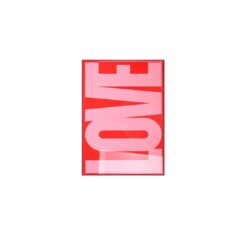Quadro LOVE 50×70 con cornice in legno. Design moderno e colori vivaci per arredare con stile contemporaneo.