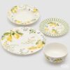 Servizio di piatti limoni EDG 24 pezzi in ceramica New Bone China. Fresco, elegante e perfetto per ogni tavola. Scopri i nostri piatti