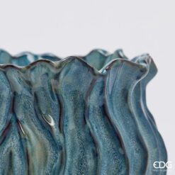 Alternative view of Vaso Decorativo Blu Corteccia in ceramica 18cm EDG