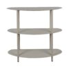 Console in metallo tortora tre ripiani Present Time 28x82 cm: elegante, stabile e salvaspazio. Finitura satinata e design moderno