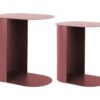 Coppia tavolini ovali Present Time: design minimalista in metallo e piano laccato; versatili, stabili e perfetti per living moderni. Acquista ora