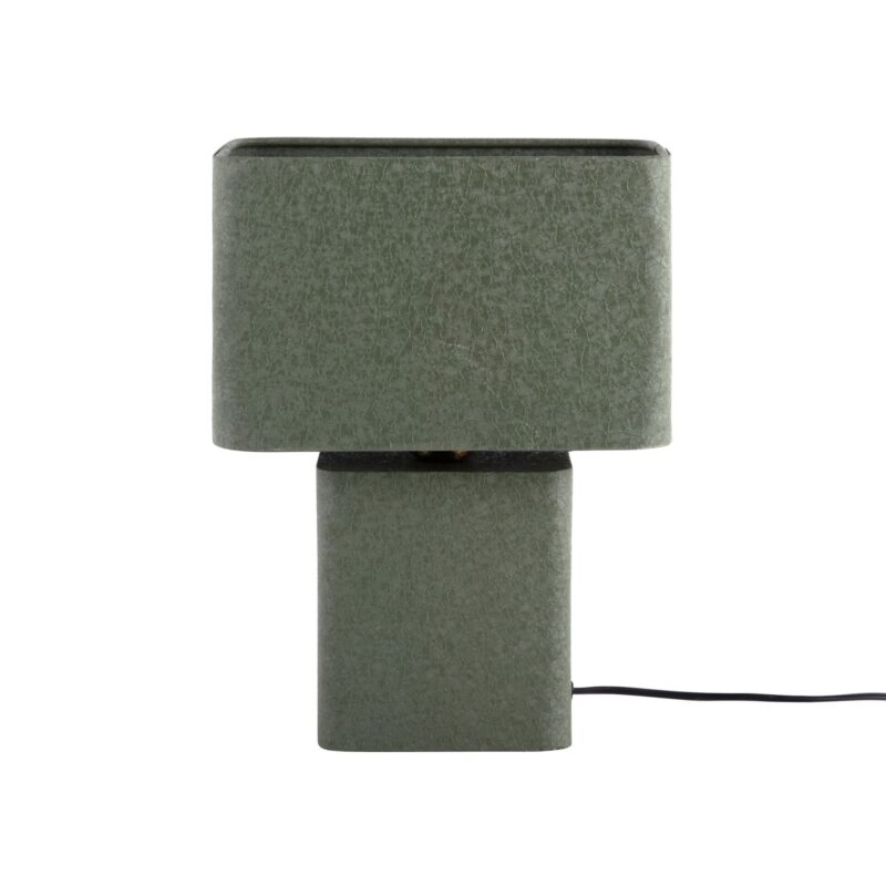 Lampada da tavolo in metallo verde Present Time: design elegante, luce calda e materiali premium. Ideale per scrivania e comodino