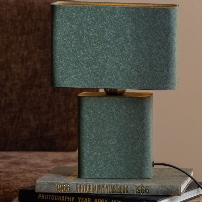 Alternative view of Lampada da tavolo in metallo verde 14×33 PRESENT TIME