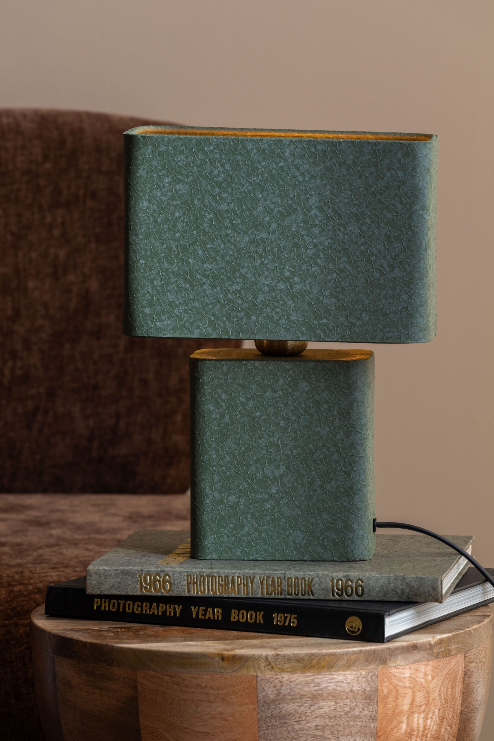Lampada da tavolo in metallo verde 14×33 PRESENT TIME - immagine 2