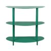 Console in metallo verde tre ripiani Present Time 28x82 cm: elegante, stabile e salvaspazio. Finitura satinata e design moderno.