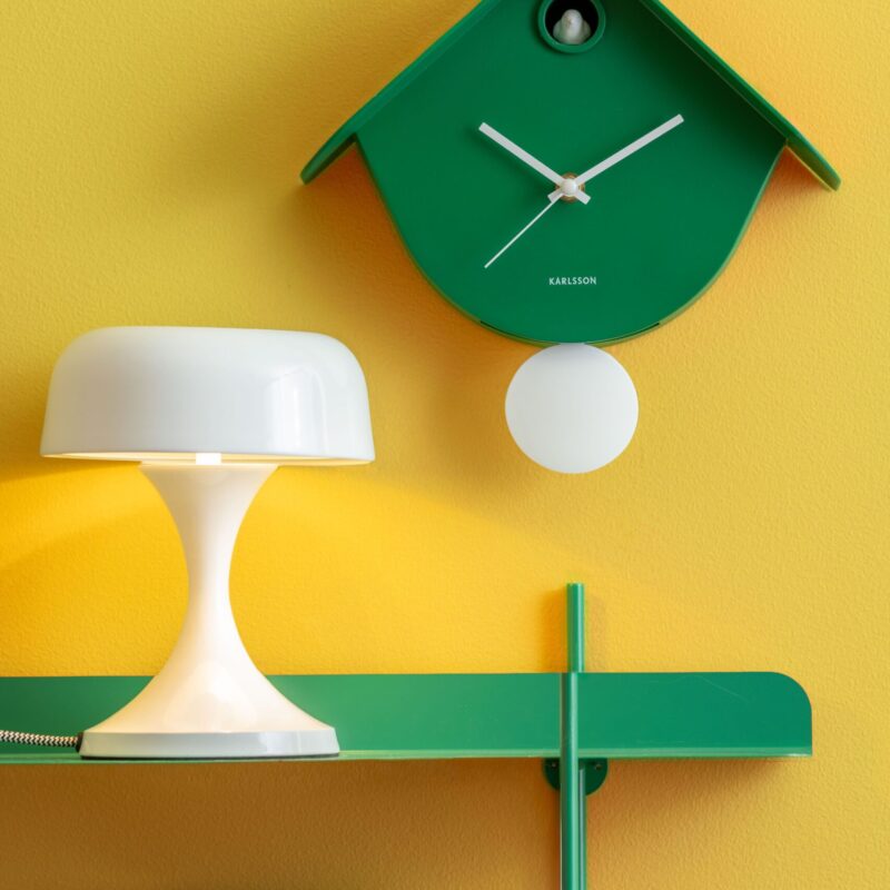Alternative view of Orologio a cucù retro in ferro verde PRESENT TIME