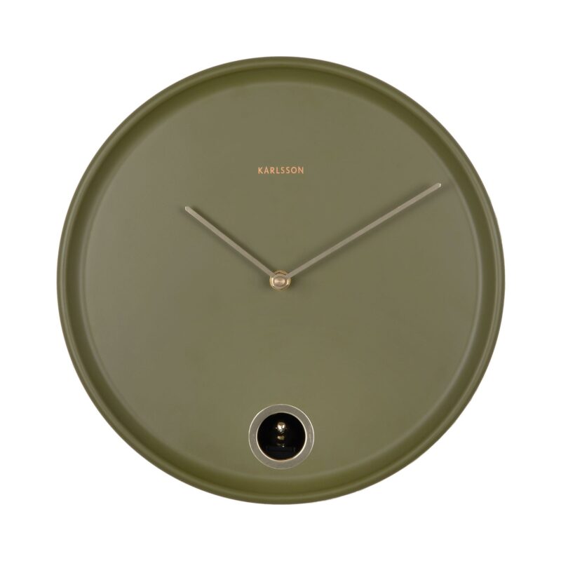 Orologio a cucù in ferro 30cm verde PRESENT TIME: design raffinato, finiture resistenti e pendolo elegante. Ideale per casa, ufficio e regali di design. Ordina ora!